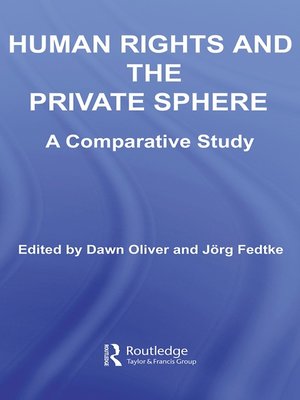 cover image of Human Rights and the Private Sphere vol 1